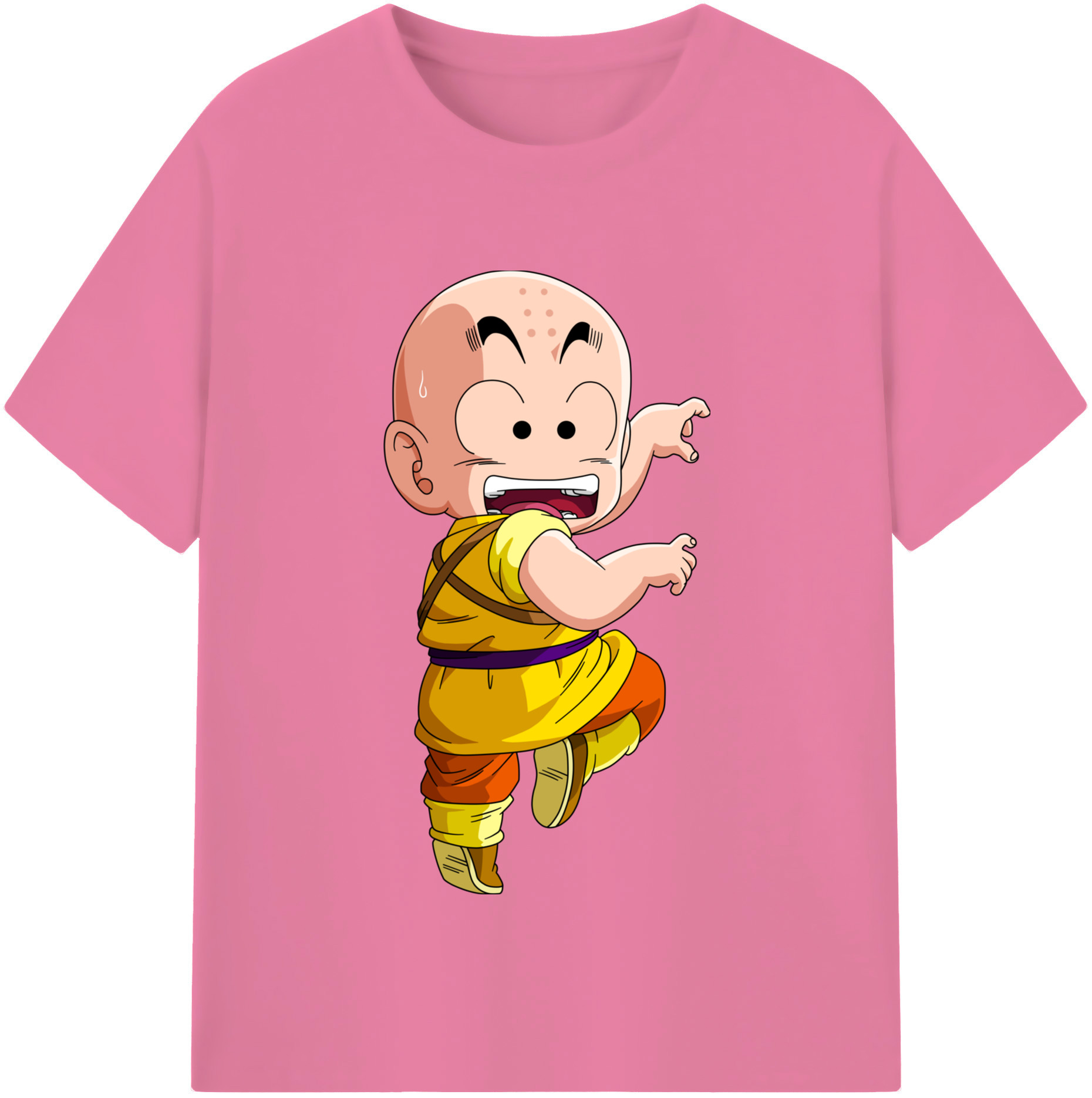 （画像用） ドラゴンボール クリリン DRAGON BALL krillin 綿100％半袖Tシャツ（フロントプリント）